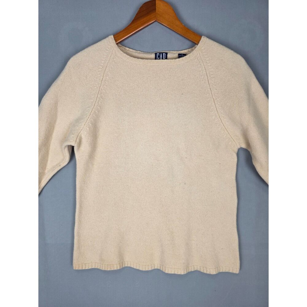 Vintage 90s Gap 100% Marino Wool Pullover Sweater 90s Medium Warm Preppy Winter
